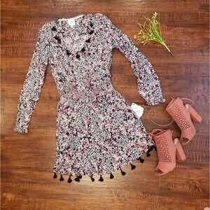 Beautiful Floral knox rose tassle dress